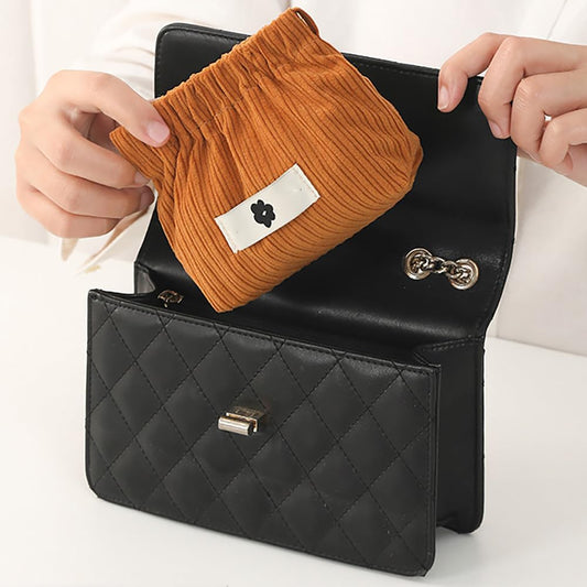 Elastic Corduroy Storage Bag