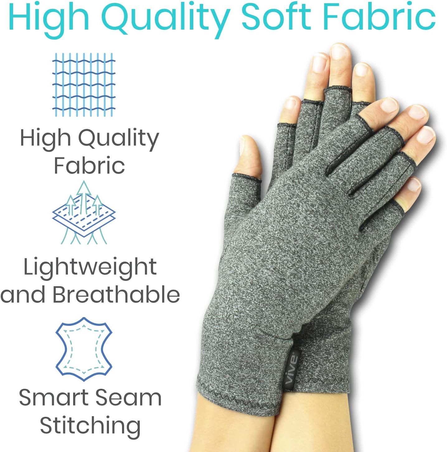 Premium Bamboo Compression Gloves (Pack Of 2)